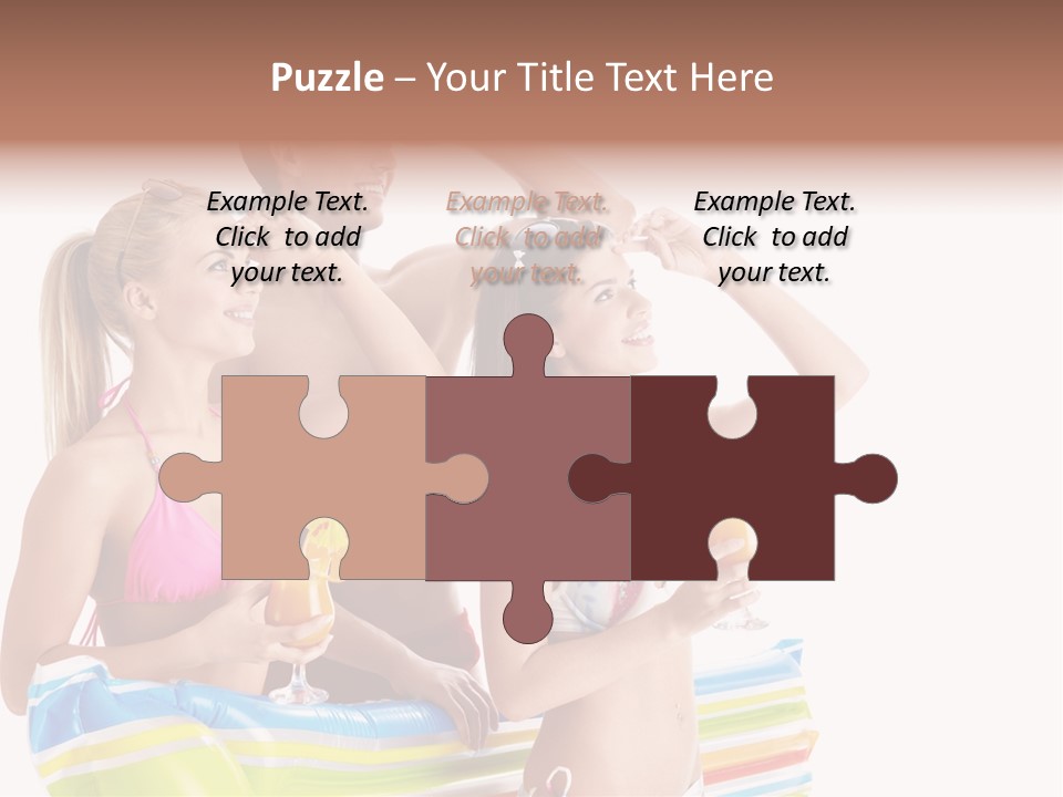 Mattress Summer Tan PowerPoint Template