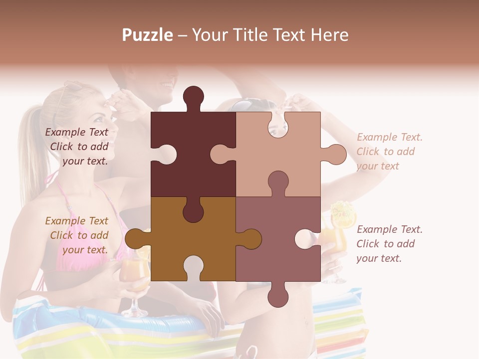 Mattress Summer Tan PowerPoint Template