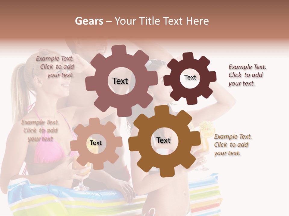 Mattress Summer Tan PowerPoint Template