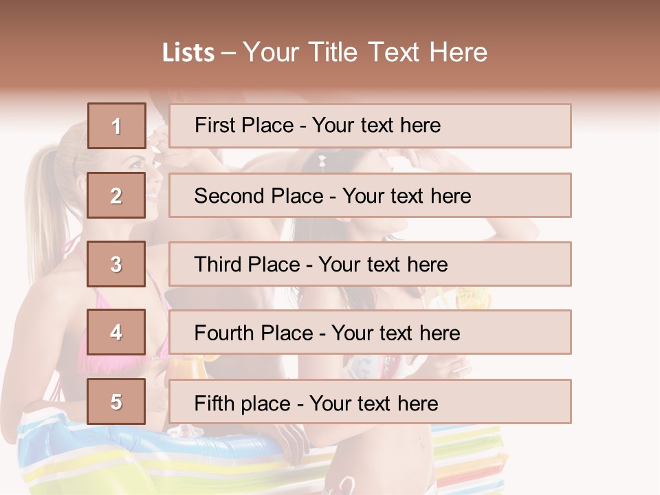 Mattress Summer Tan PowerPoint Template