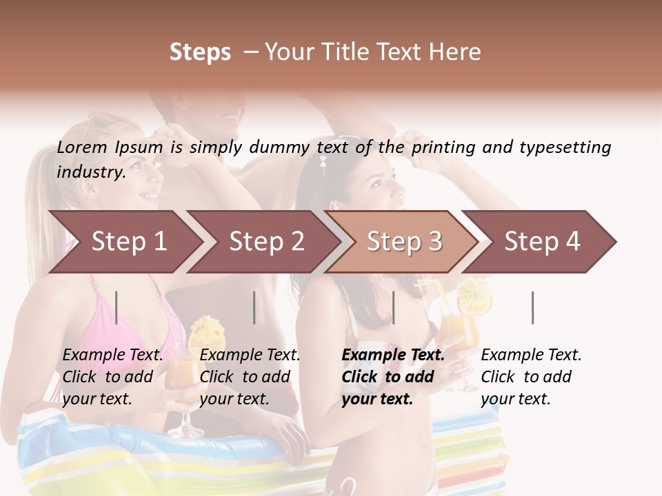 Mattress Summer Tan PowerPoint Template