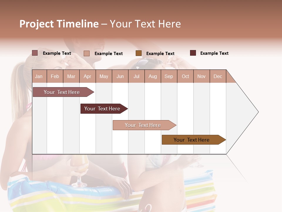 Mattress Summer Tan PowerPoint Template