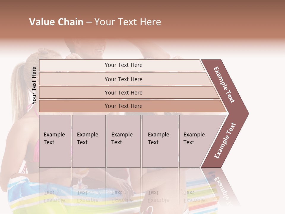 Mattress Summer Tan PowerPoint Template