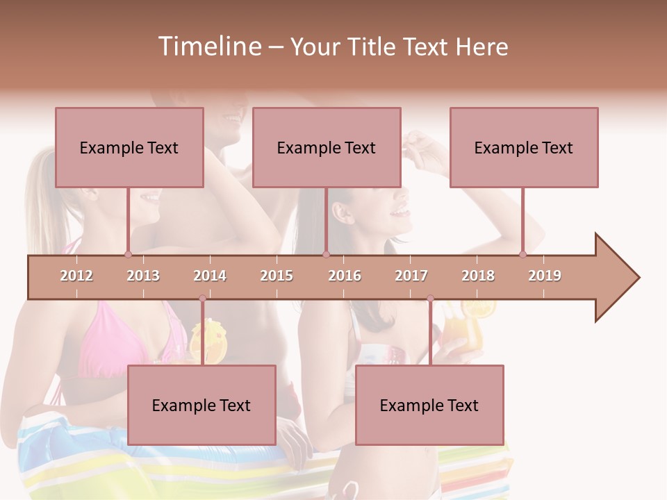 Mattress Summer Tan PowerPoint Template