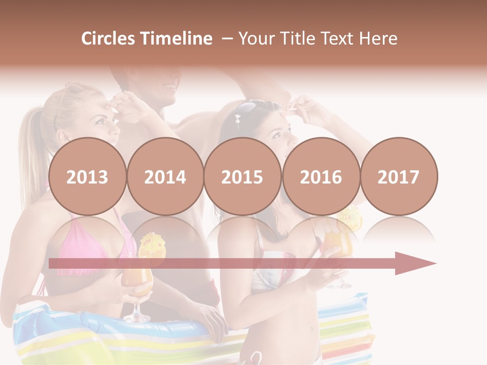 Mattress Summer Tan PowerPoint Template