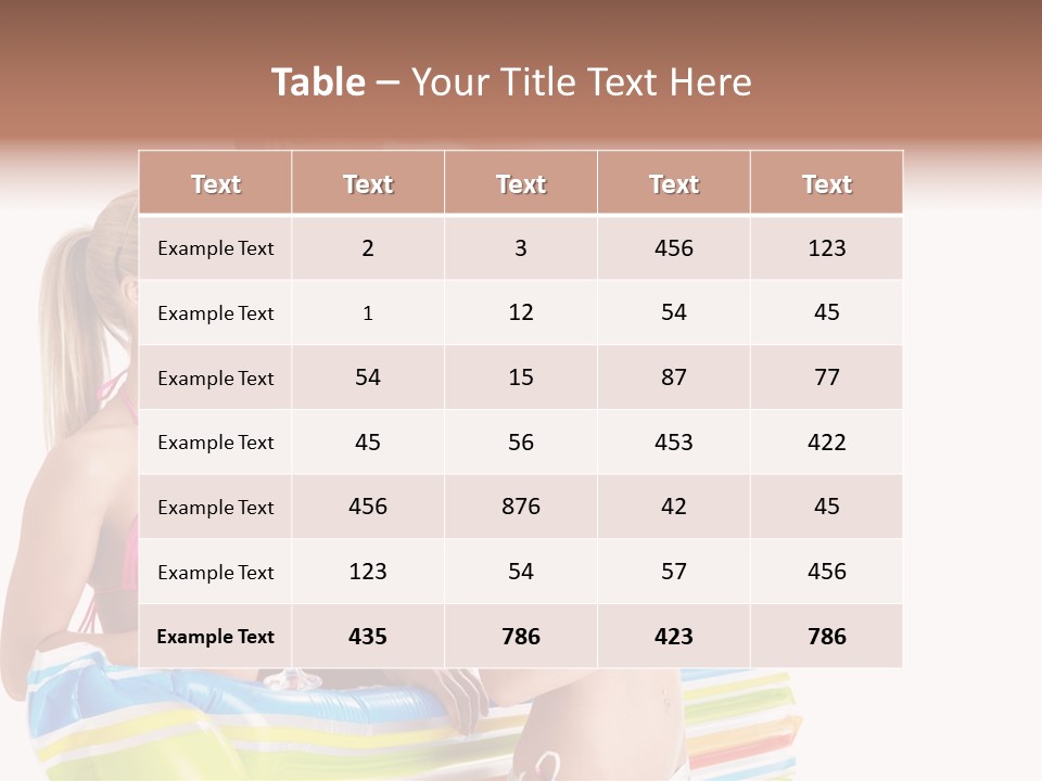 Mattress Summer Tan PowerPoint Template