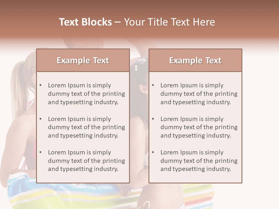 Mattress Summer Tan PowerPoint Template