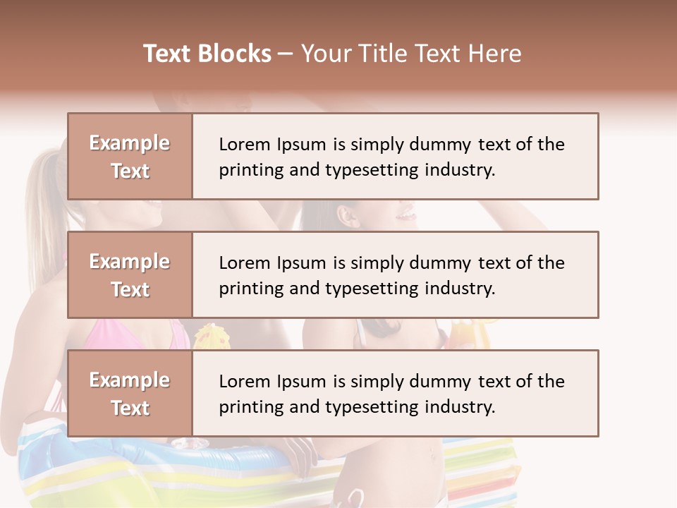 Mattress Summer Tan PowerPoint Template