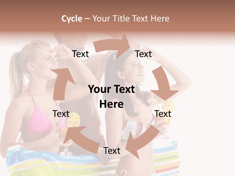 Mattress Summer Tan PowerPoint Template