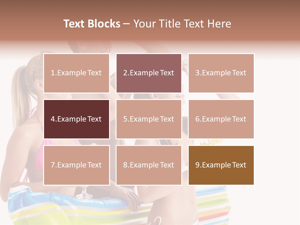 Mattress Summer Tan PowerPoint Template