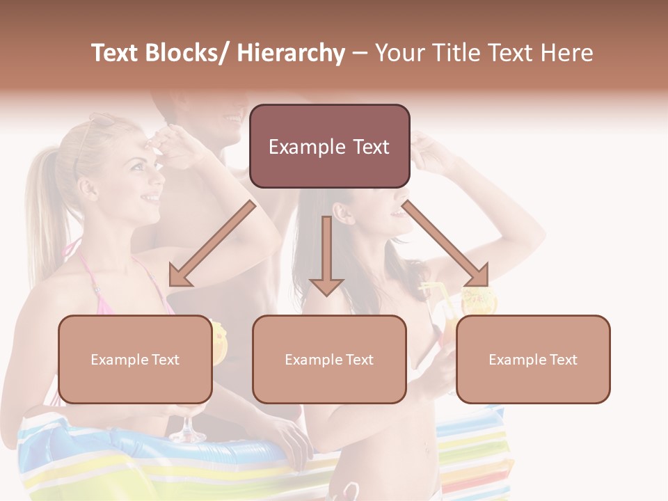 Mattress Summer Tan PowerPoint Template