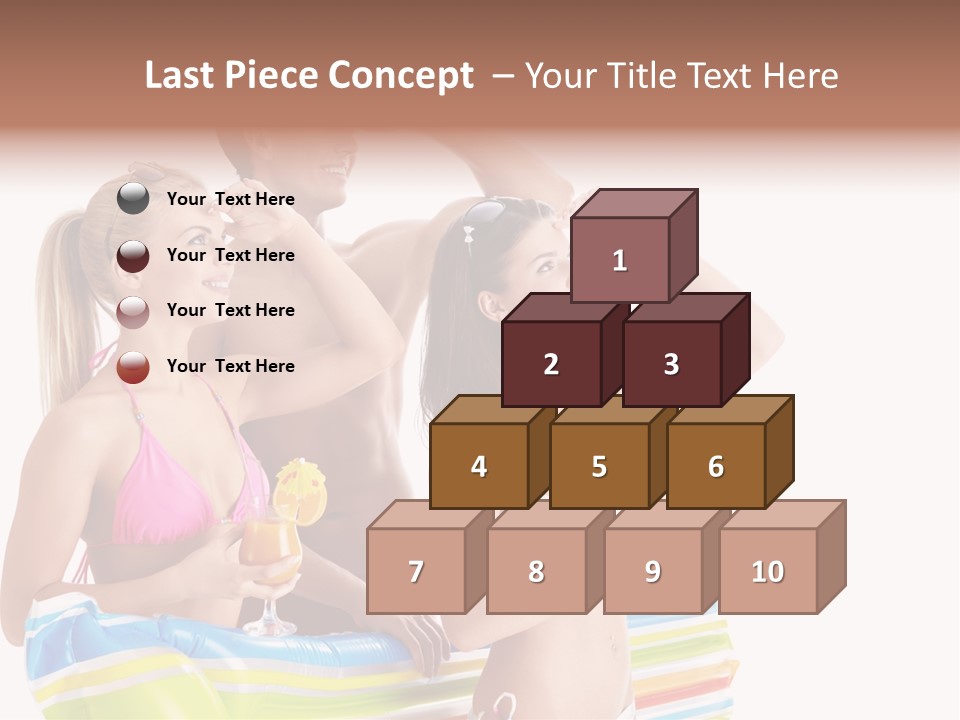 Mattress Summer Tan PowerPoint Template