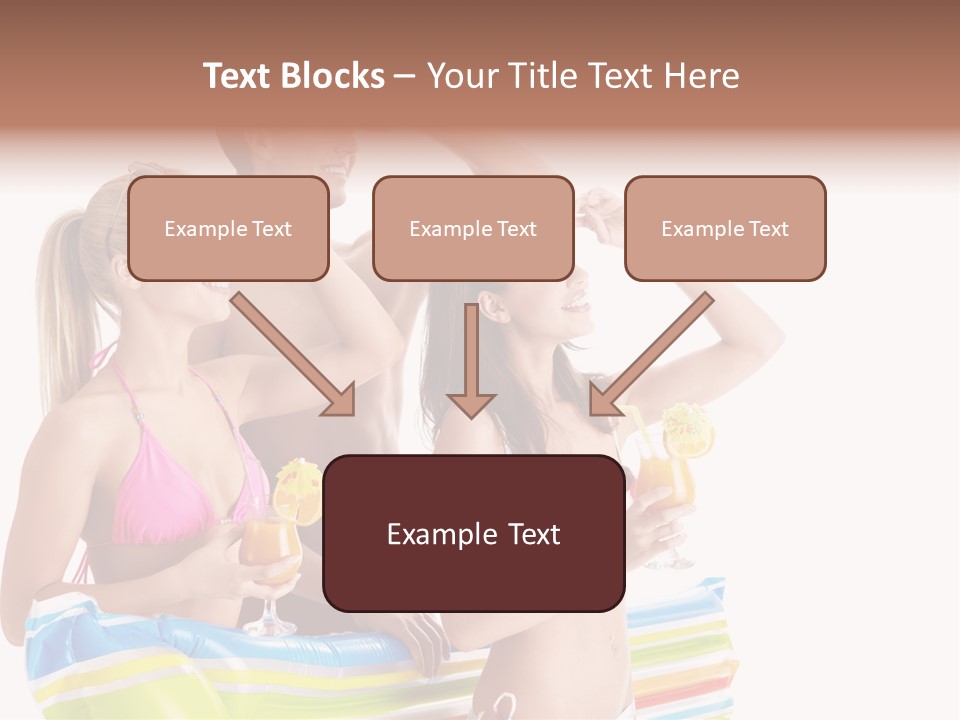 Mattress Summer Tan PowerPoint Template