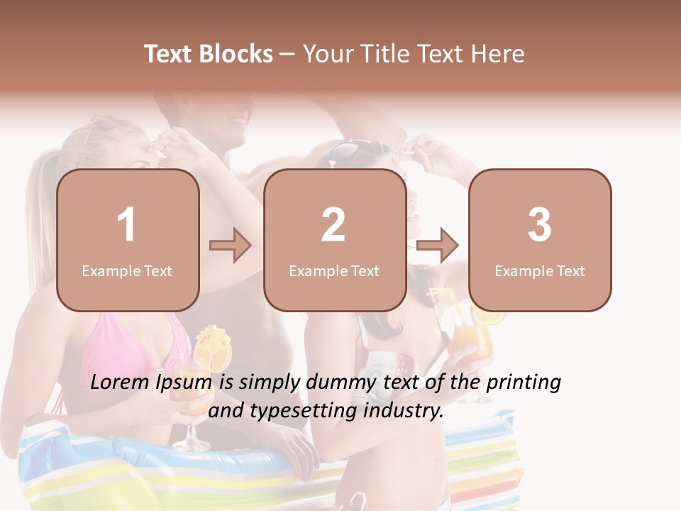 Mattress Summer Tan PowerPoint Template