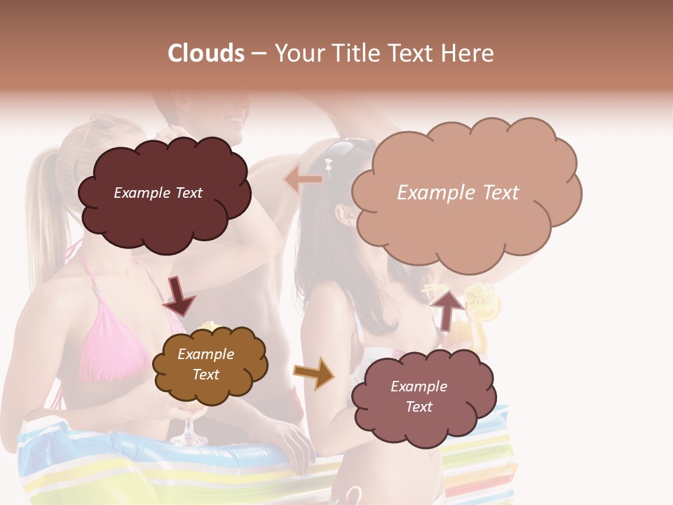 Mattress Summer Tan PowerPoint Template