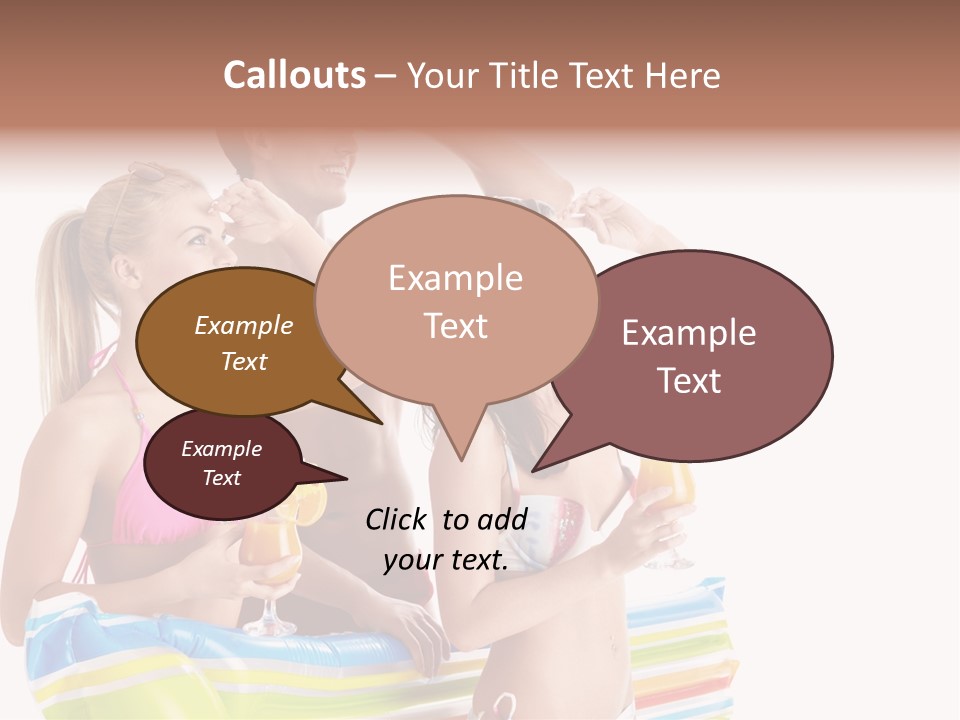 Mattress Summer Tan PowerPoint Template