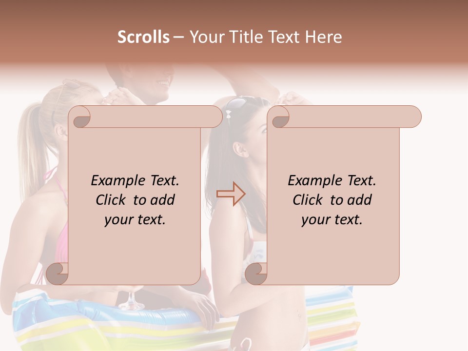 Mattress Summer Tan PowerPoint Template