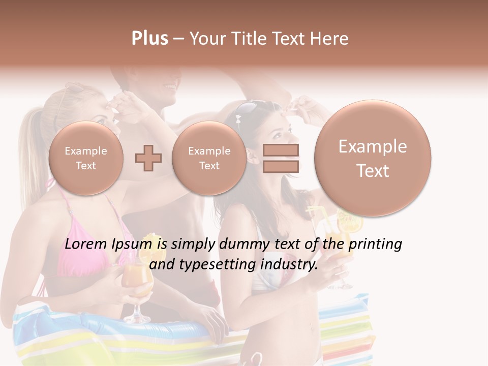 Mattress Summer Tan PowerPoint Template