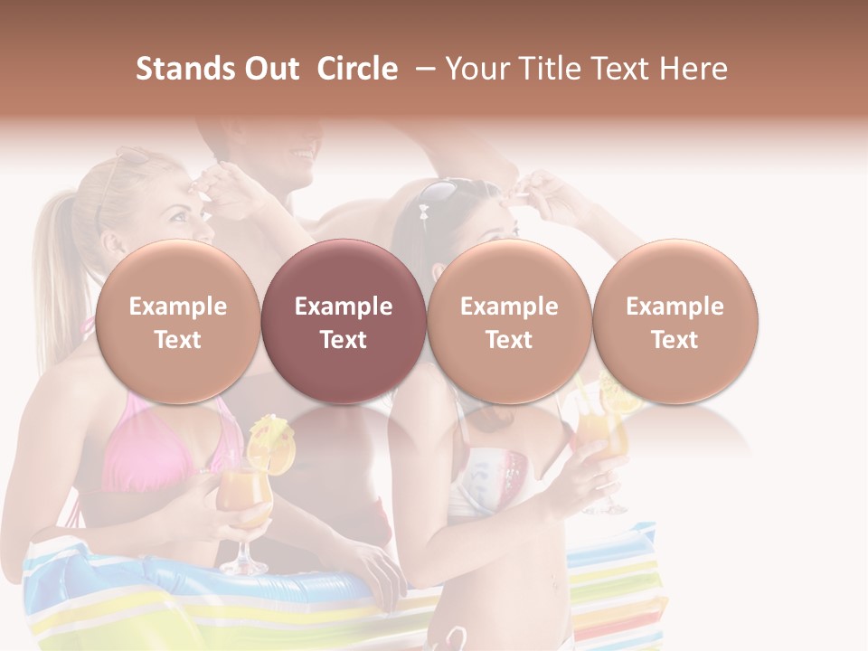 Mattress Summer Tan PowerPoint Template