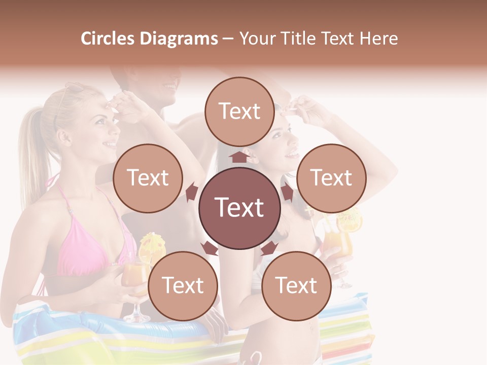 Mattress Summer Tan PowerPoint Template