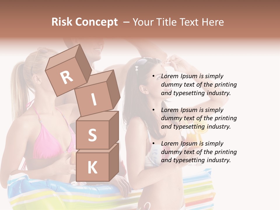 Mattress Summer Tan PowerPoint Template