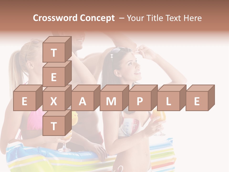 Mattress Summer Tan PowerPoint Template