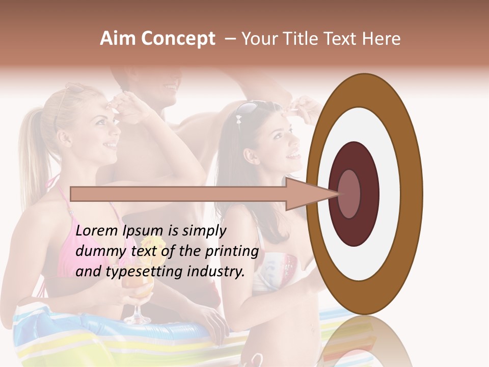 Mattress Summer Tan PowerPoint Template