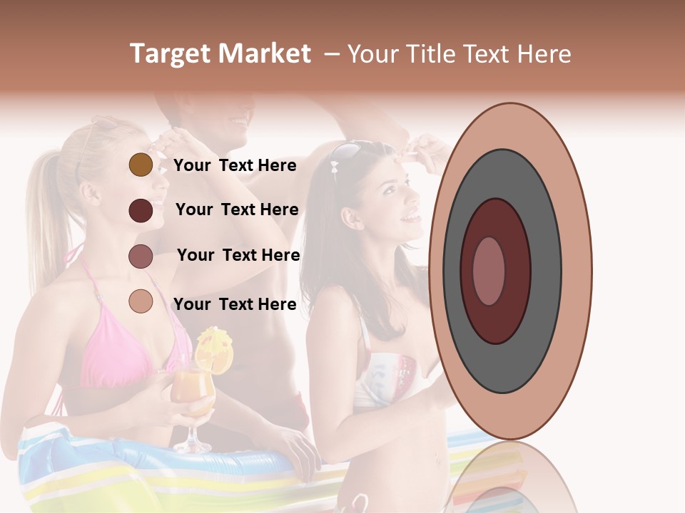 Mattress Summer Tan PowerPoint Template