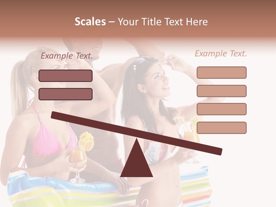 Mattress Summer Tan PowerPoint Template
