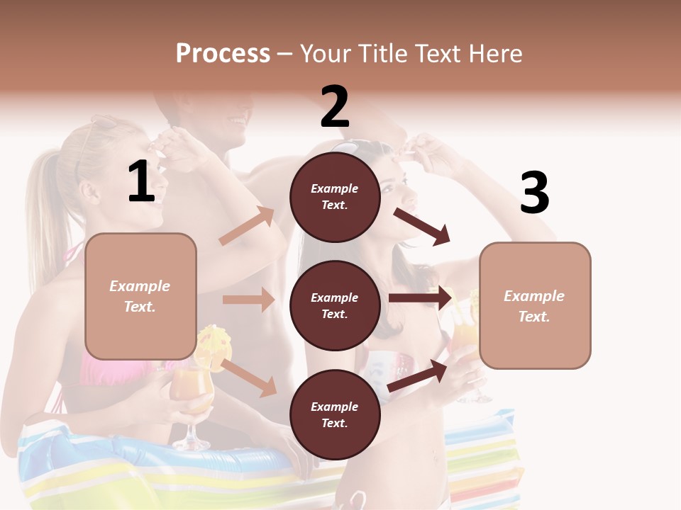 Mattress Summer Tan PowerPoint Template