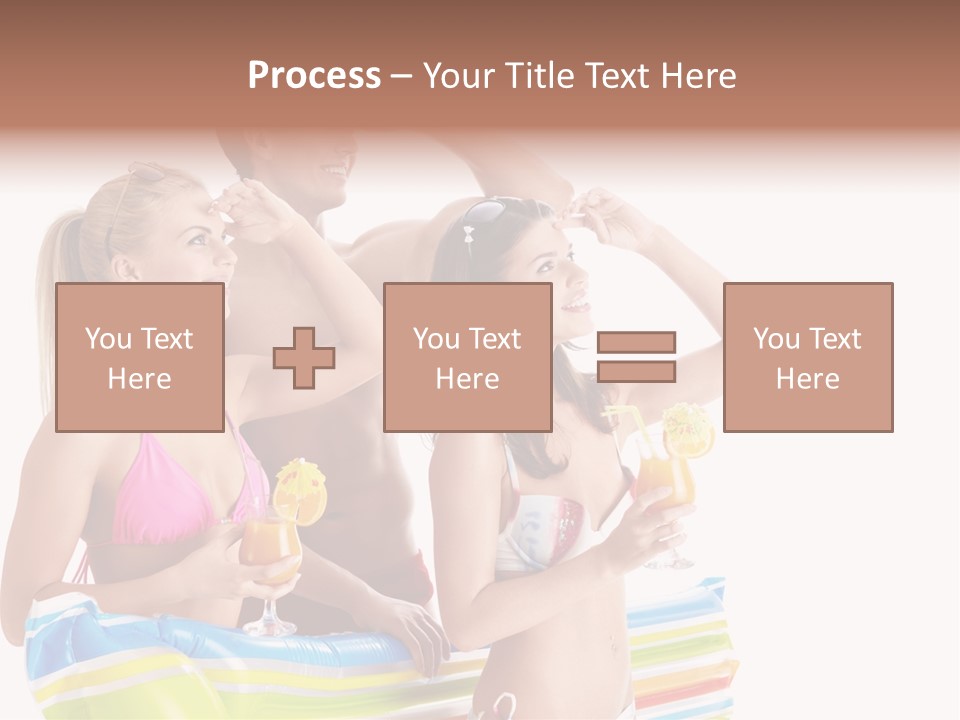 Mattress Summer Tan PowerPoint Template