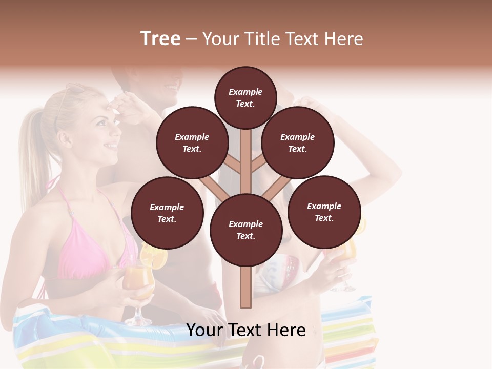 Mattress Summer Tan PowerPoint Template
