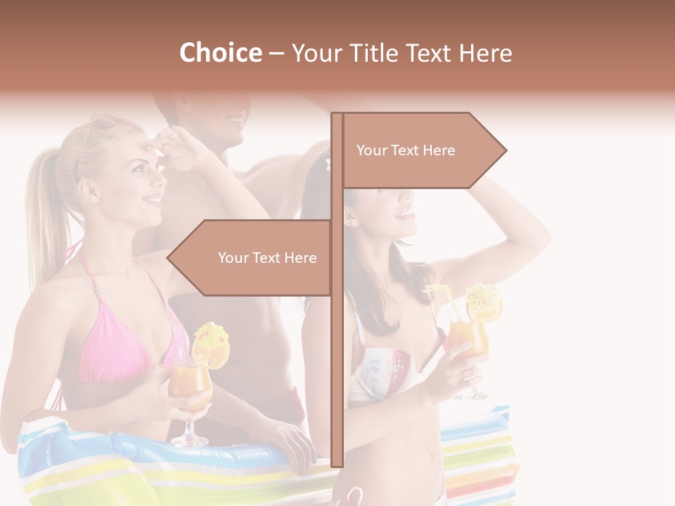 Mattress Summer Tan PowerPoint Template