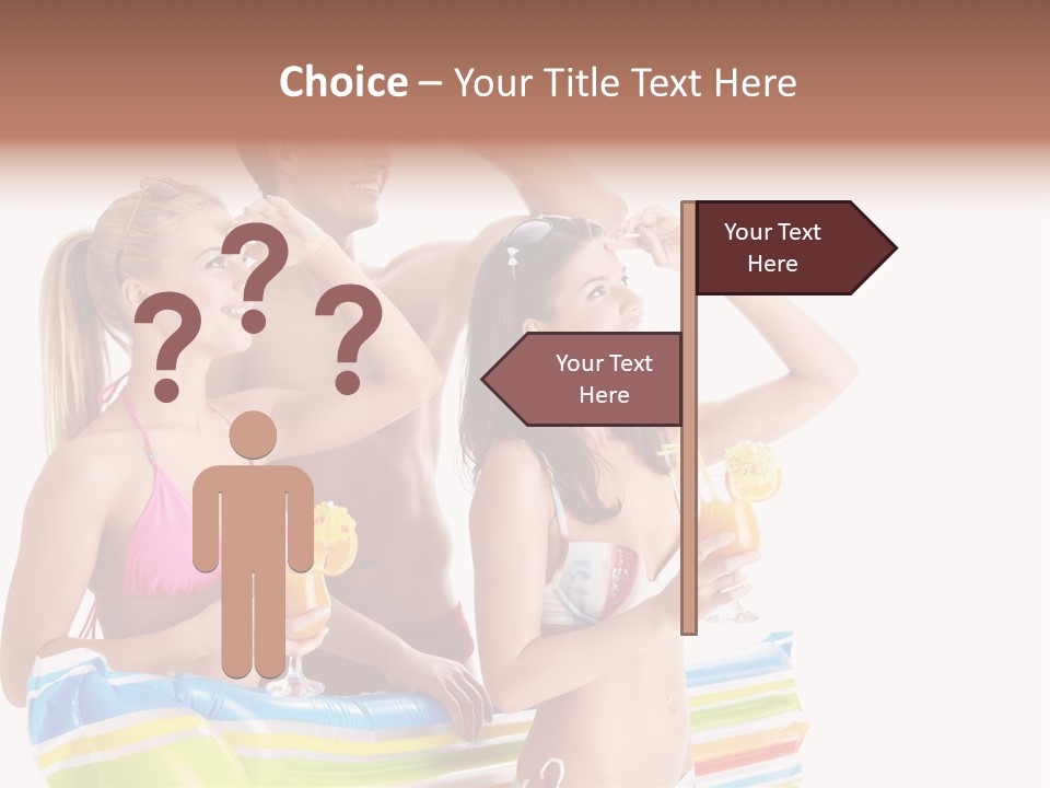 Mattress Summer Tan PowerPoint Template