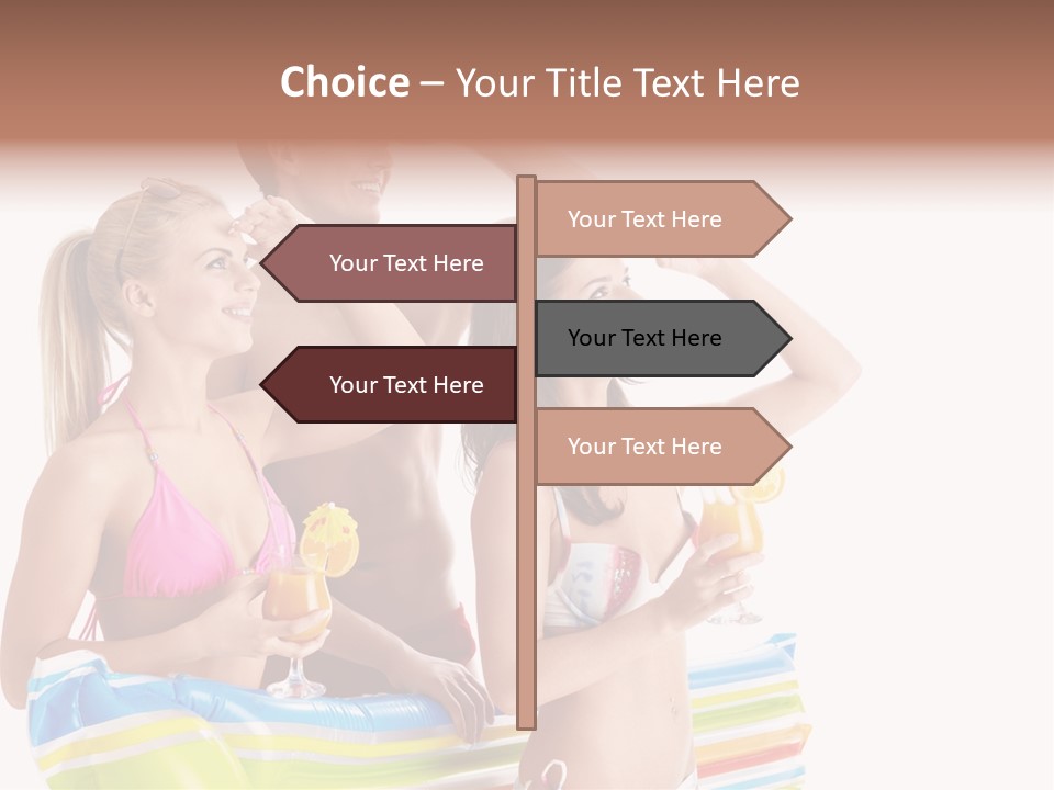 Mattress Summer Tan PowerPoint Template