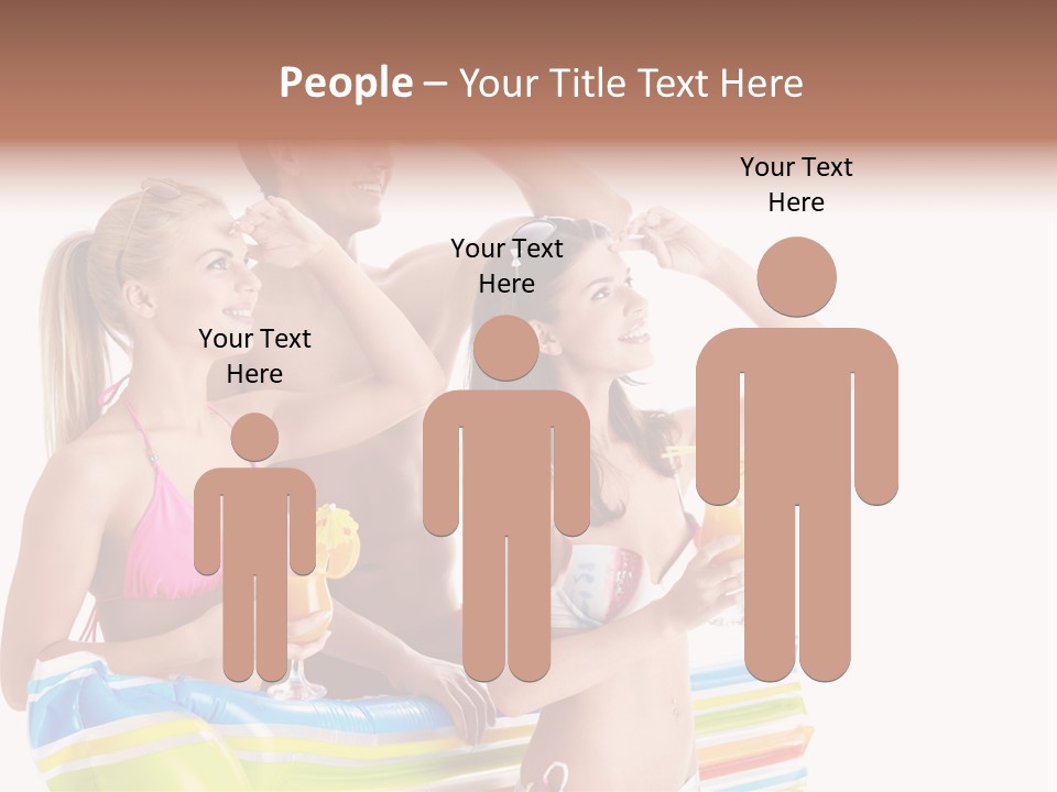 Mattress Summer Tan PowerPoint Template