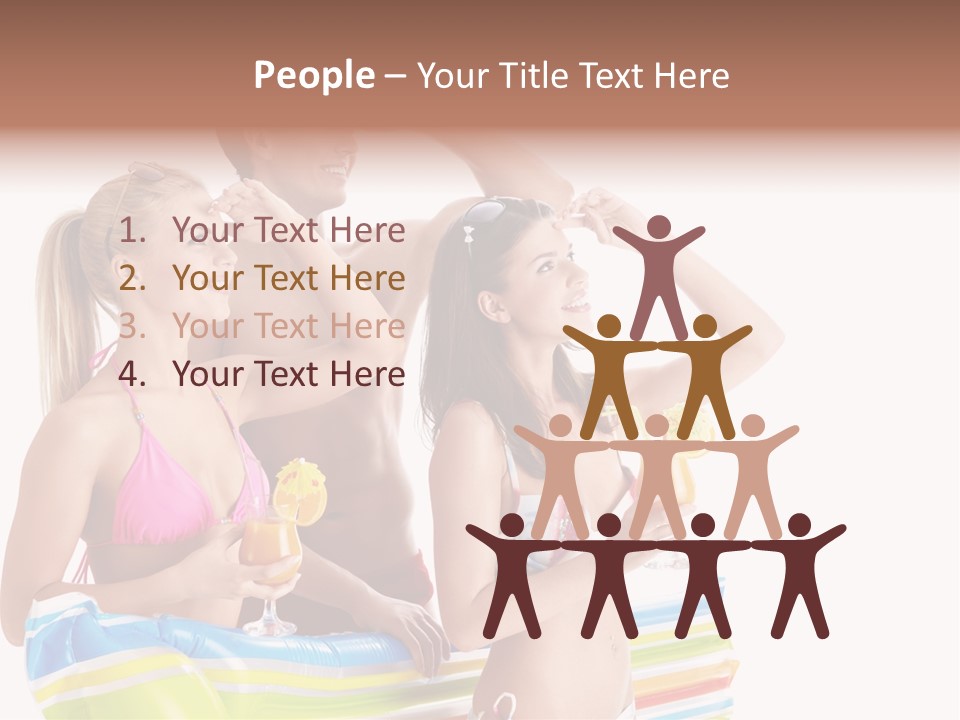 Mattress Summer Tan PowerPoint Template