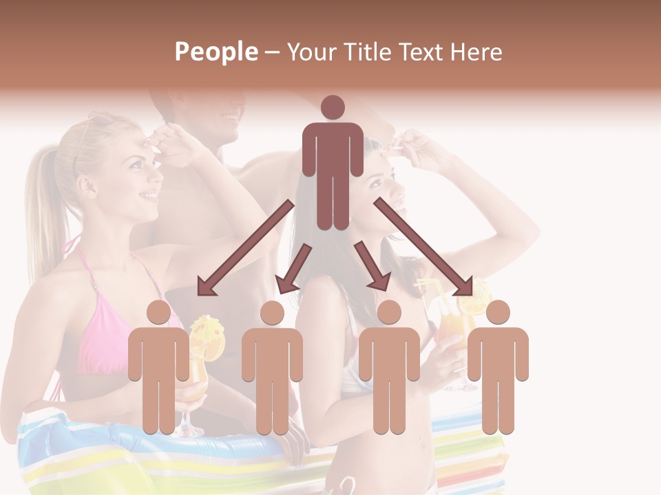 Mattress Summer Tan PowerPoint Template