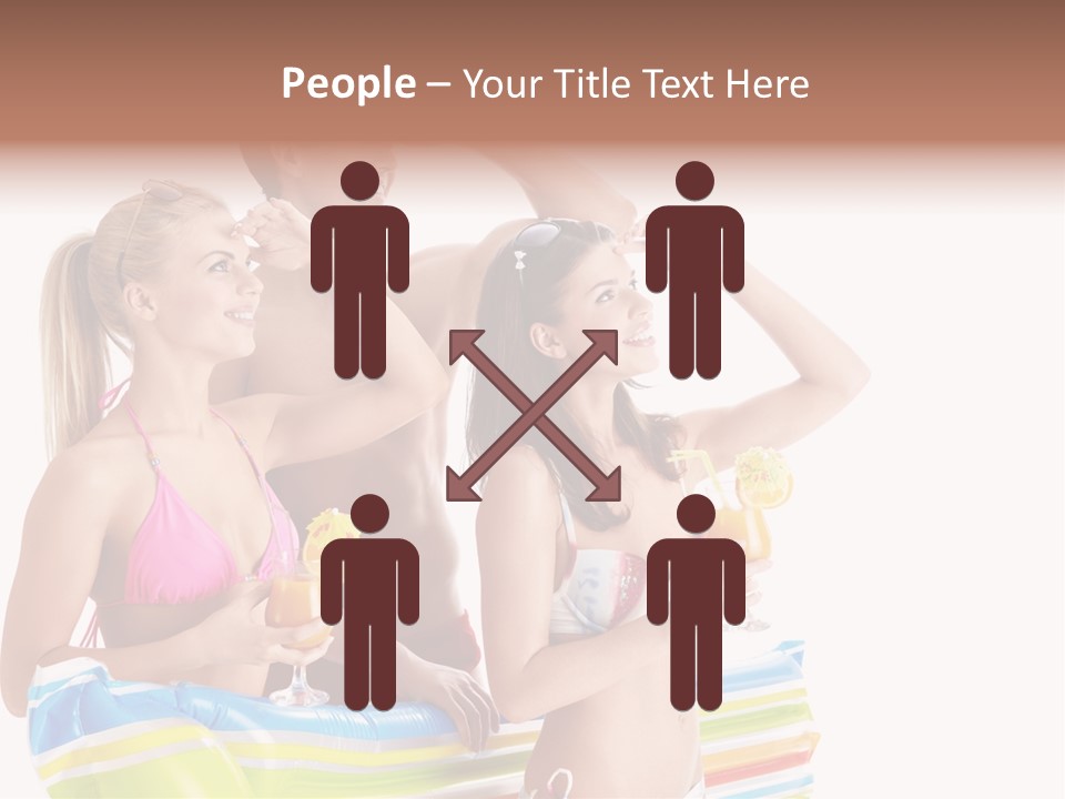 Mattress Summer Tan PowerPoint Template