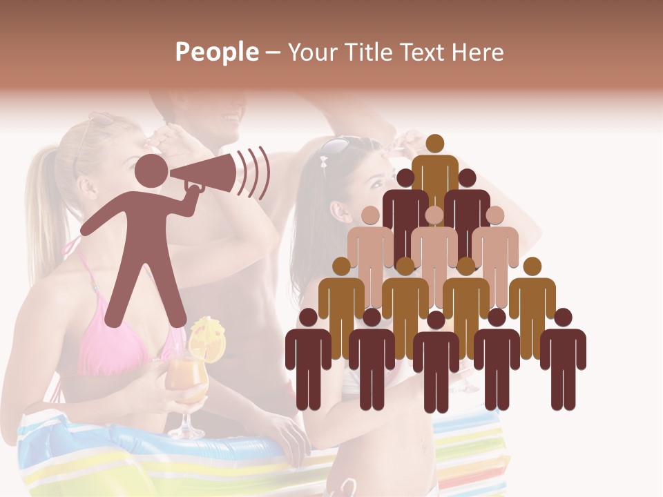 Mattress Summer Tan PowerPoint Template