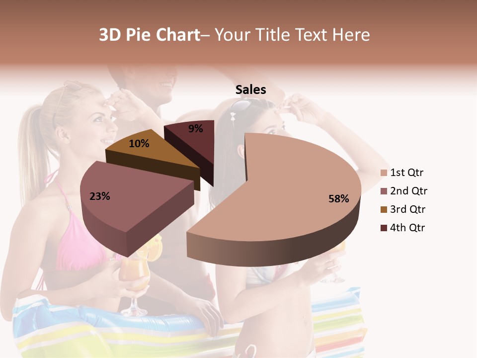 Mattress Summer Tan PowerPoint Template