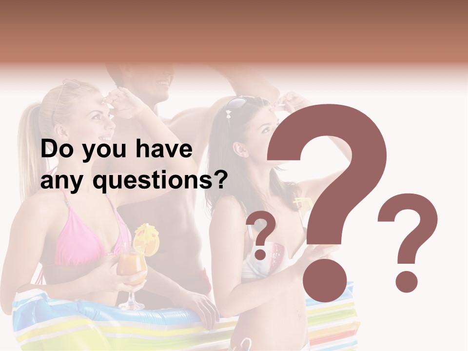 Mattress Summer Tan PowerPoint Template