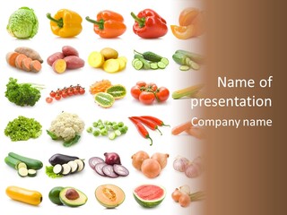 Collection Onion Bell Pepper PowerPoint Template