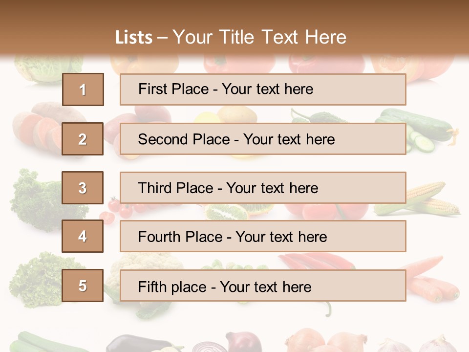 Collection Onion Bell Pepper PowerPoint Template