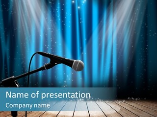 Karaoke Voice Wood PowerPoint Template