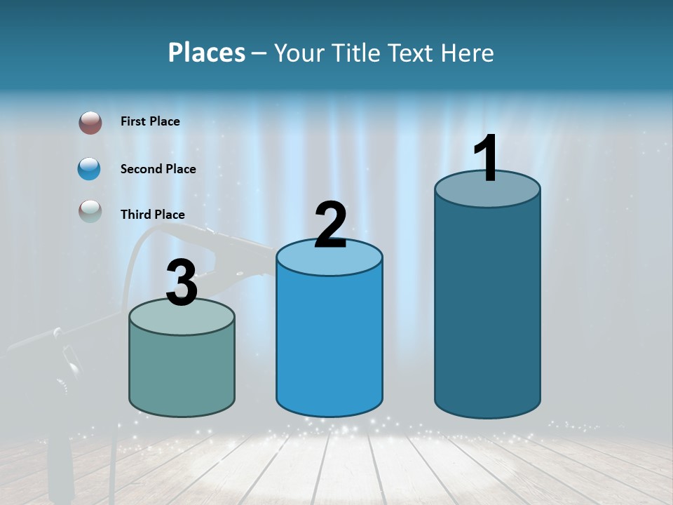 Karaoke Voice Wood PowerPoint Template