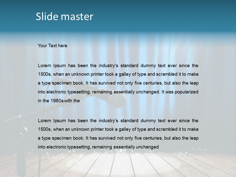 Karaoke Voice Wood PowerPoint Template