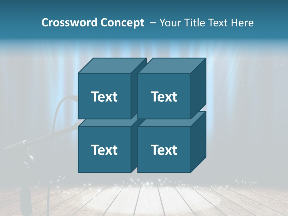 Karaoke Voice Wood PowerPoint Template