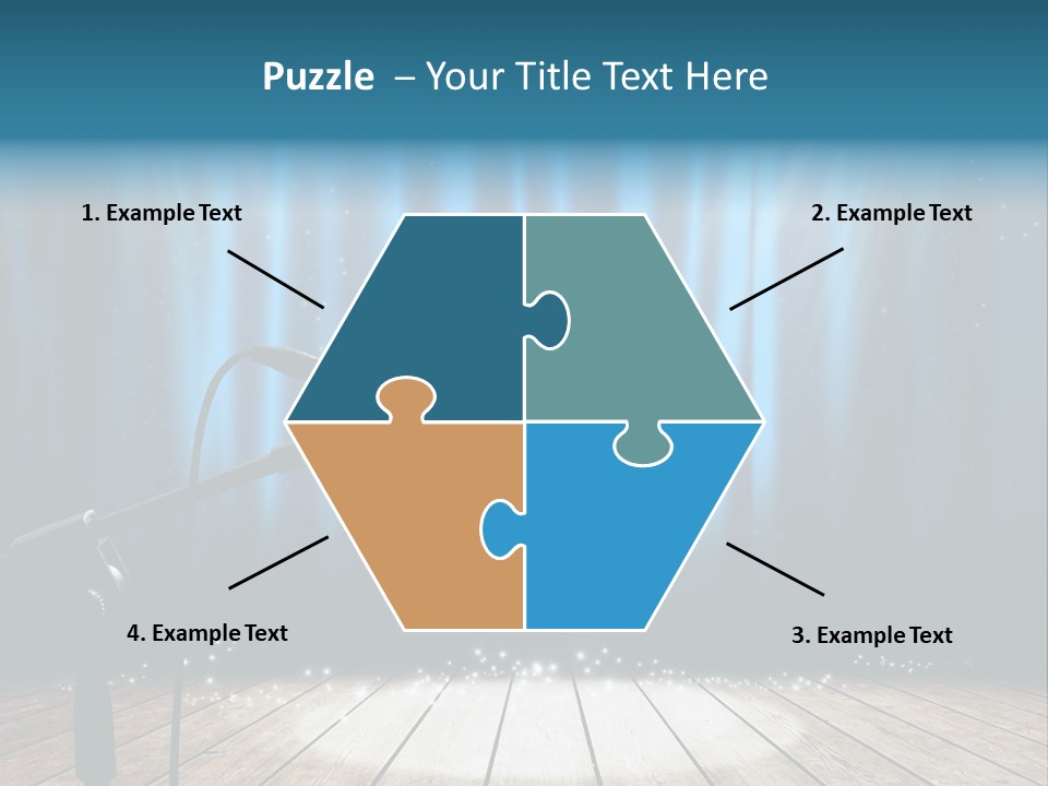 Karaoke Voice Wood PowerPoint Template