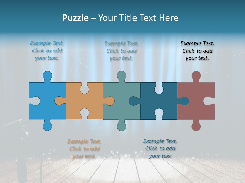 Karaoke Voice Wood PowerPoint Template